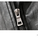 New men's trendy coat leather jacket, PU jacket, black, light green optional, Asian size M-7XL