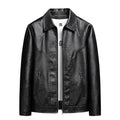 New men's trendy coat leather jacket, PU jacket, black, light green optional, Asian size M-7XL