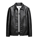 New men's trendy coat leather jacket, PU jacket, black, light green optional, Asian size M-7XL